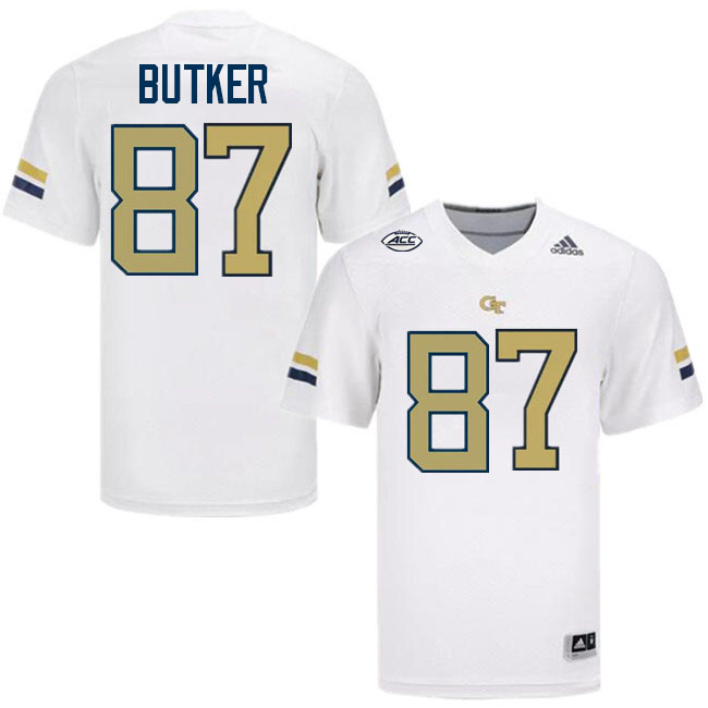 Harrison Butker Georgia Tech Jerseys,Georgia Tech Yellow Jackets College Football Uniforms-White